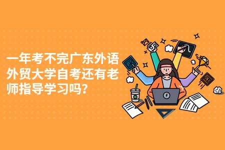 一年考不完广东外语外贸大学自考还有老师指导学习吗