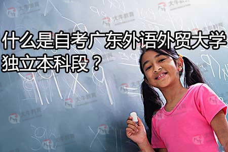 什么是自考广东外语外贸大学独立本科段